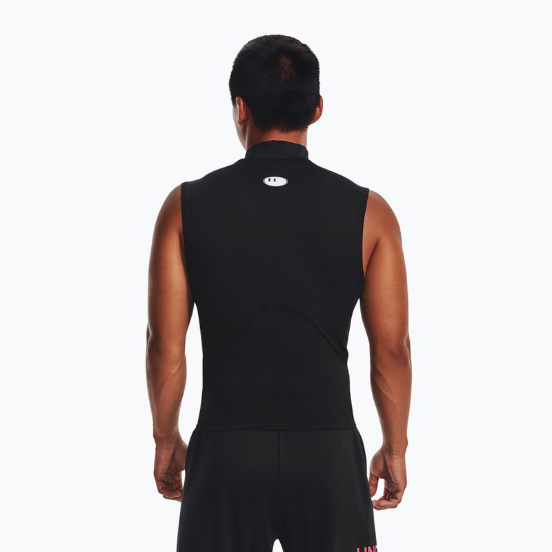 Pánské tréninkové tričko Under Armour HG Armour Comp Mock black/white 3