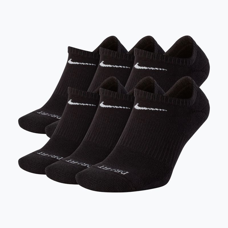Pánské ponožky Nike Everyday Plus Cushioned No Show 6 párů black/white 5
