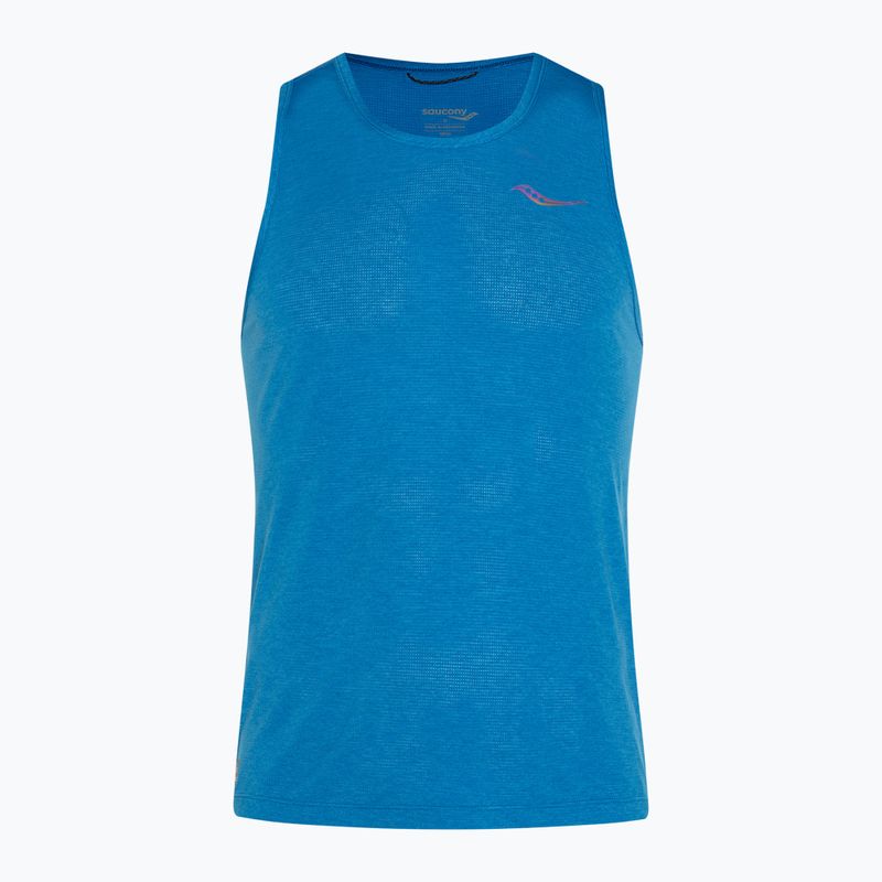 Pánské běžecké tílko tank top tričko Saucony Stop tričko watch Singlet cobalt heather