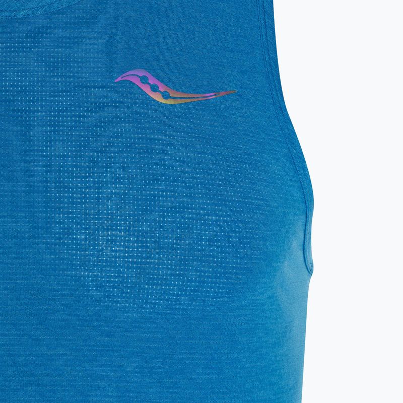 Pánské běžecké tílko tank top tričko Saucony Stop tričko watch Singlet cobalt heather 3