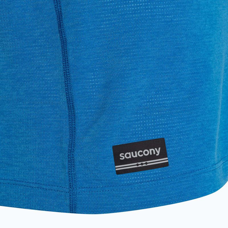 Pánské běžecké tílko tank top tričko Saucony Stop tričko watch Singlet cobalt heather 4