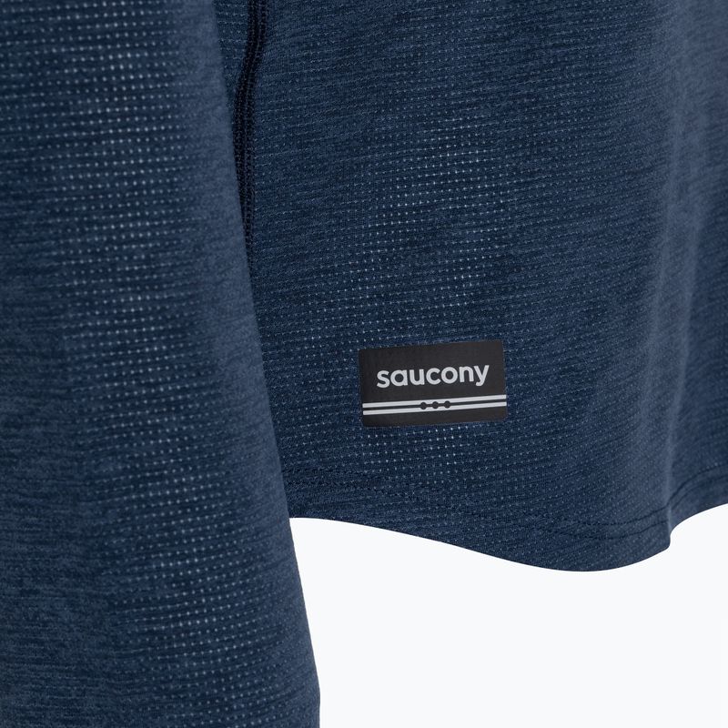Pánské běžecké tričko Longsleeve Saucony Stop tričko watch navy heather 3