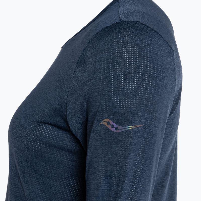 Pánské běžecké tričko Longsleeve Saucony Stop tričko watch navy heather 5