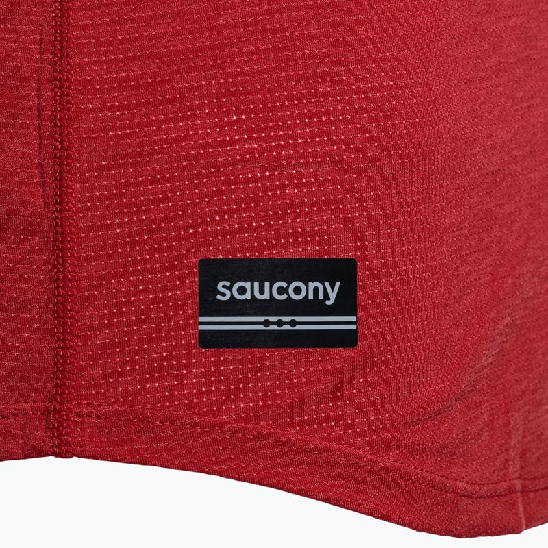 Dámské běžecké tričko Saucony Stopwatch garnet heather 3