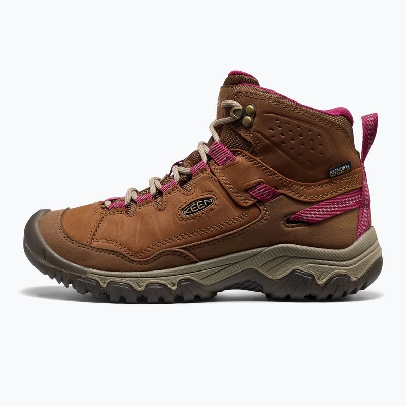 Dámské trekové boty KEEN Targhee IV Mid Wp bison/beaujolais 9