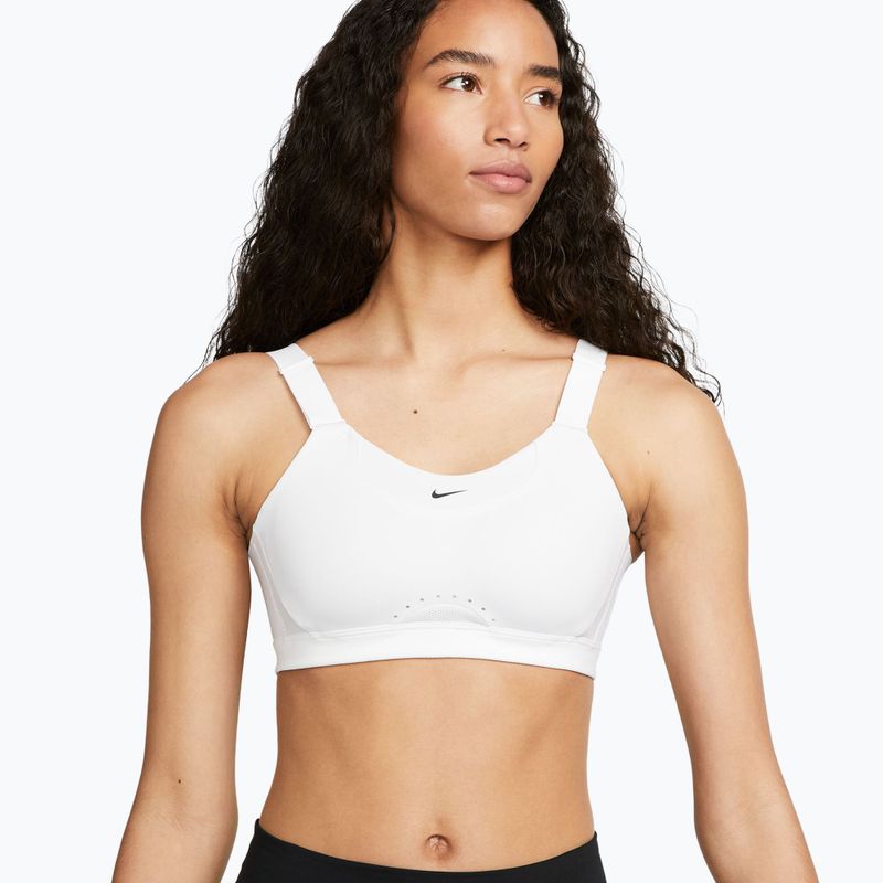 Sportovní podprsenka Nike Alpha High-Support white/white/stone mauve/black