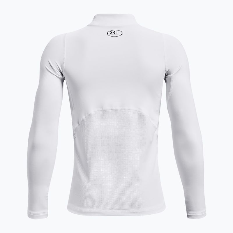 Dětské tréninkové tričko s dlouhým rukávem Under Armour Cg Armour Mock white/black 2