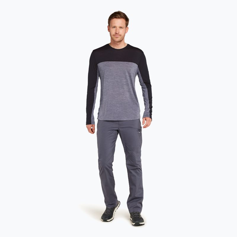 Pánské trekové tričko longsleeve icebreaker Merino 125 Cool-Lite Sphere LS Tee Colour Block graphite 2
