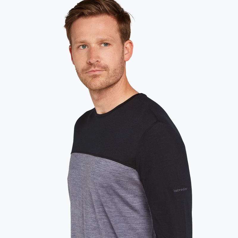 Pánské trekové tričko longsleeve icebreaker Merino 125 Cool-Lite Sphere LS Tee Colour Block graphite 5