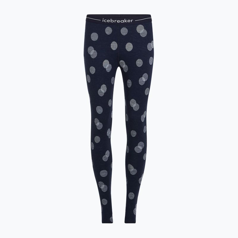Dámské termo kalhoty icebreaker Merino 260 Vertex Fall Flakes midnight navy/ snow/j 7