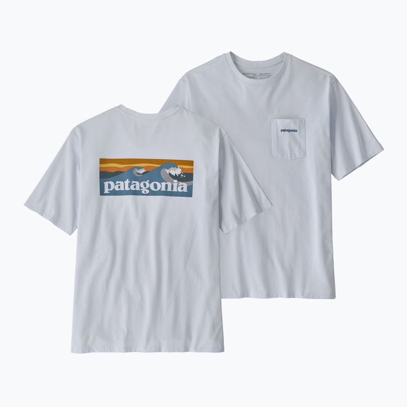 Pánské tričko Patagonia Boardshort Logo Pocket Responsibili white 5