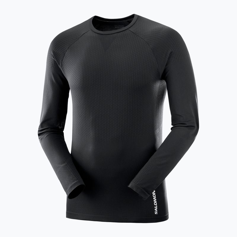 Pánské běžecké tričko longsleeve Salomon Sense Aero Seamless Tee deep black 6