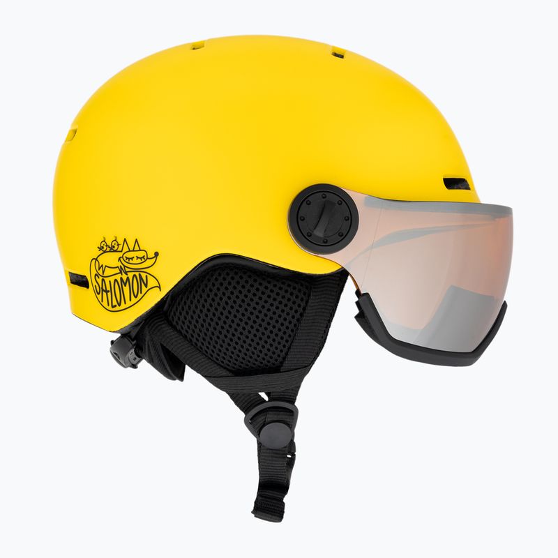 Dětská lyžařská helma Salomon Orka Visor vibrant yellow 4