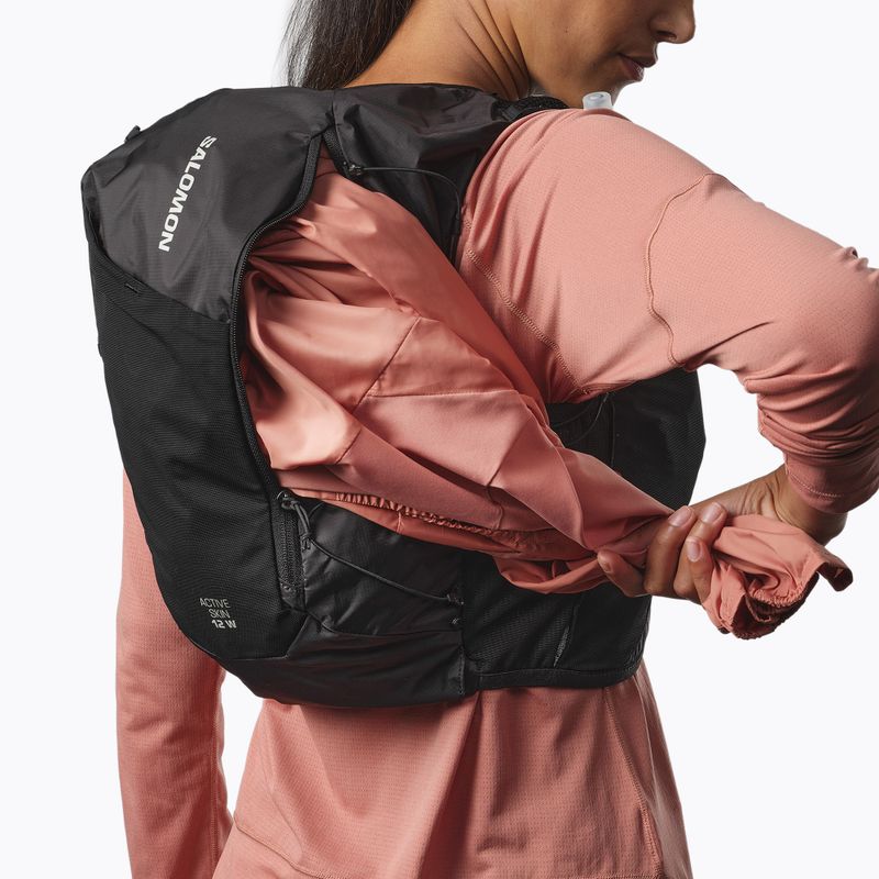 Dámská běžecká vesta Salomon Active Skin 12 Set black/metal 8