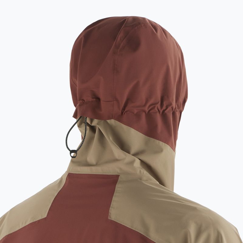Pánská bunda do deště Salomon Outerpath Pro rum raisin/shitake 7