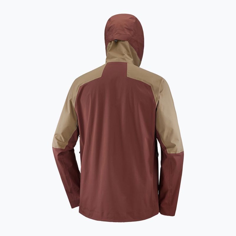 Pánská bunda do deště Salomon Outerpath Pro rum raisin/shitake 11