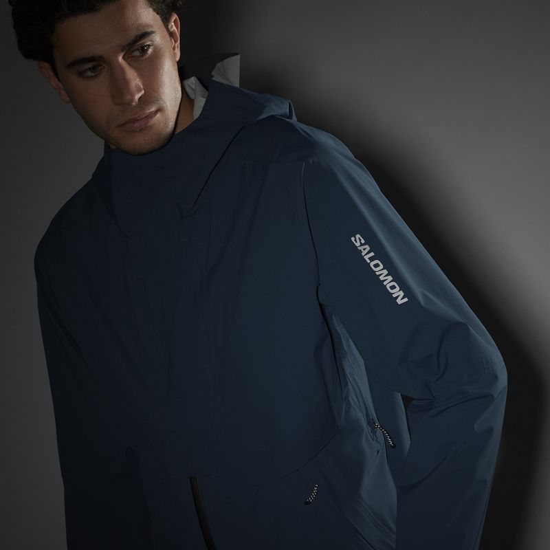 Pánská bunda do deště Salomon Outerpath Pro midnight navy 9
