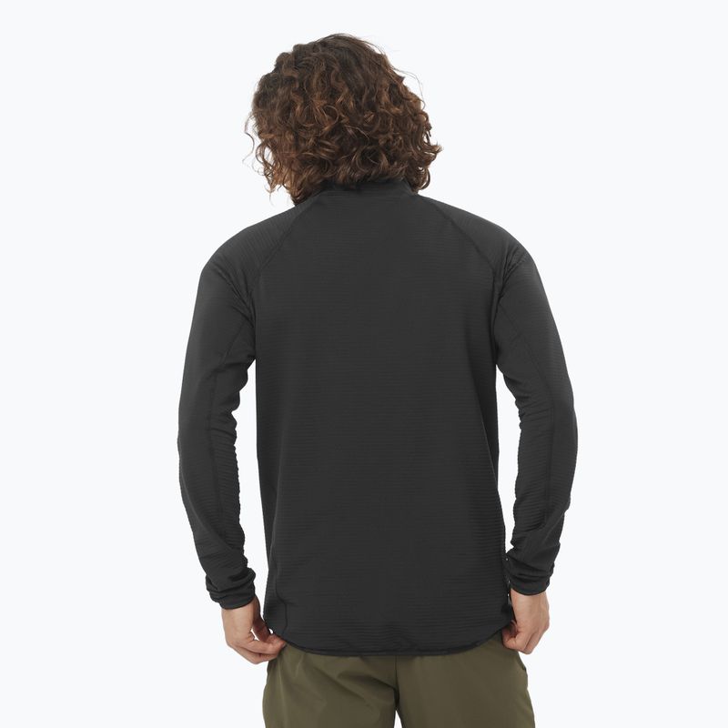 Pánská trekingová mikina Salomon Lightwarm Full Zip deep black 2