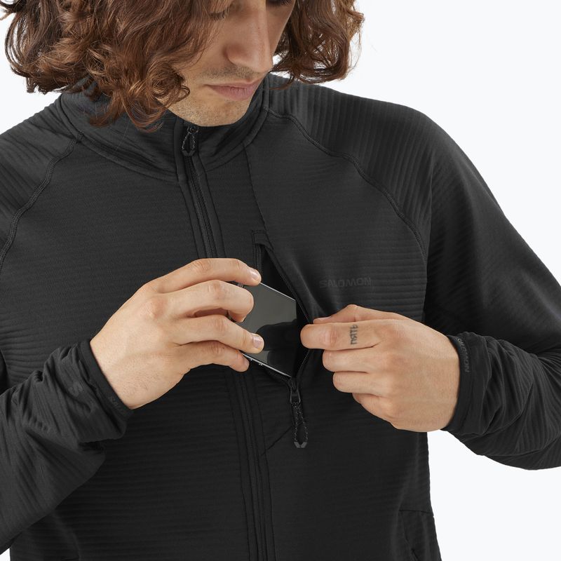 Pánská trekingová mikina Salomon Lightwarm Full Zip deep black 4