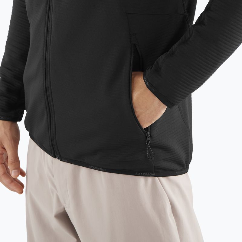 Pánská trekingová mikina Salomon Lightwarm Full Zip deep black 5