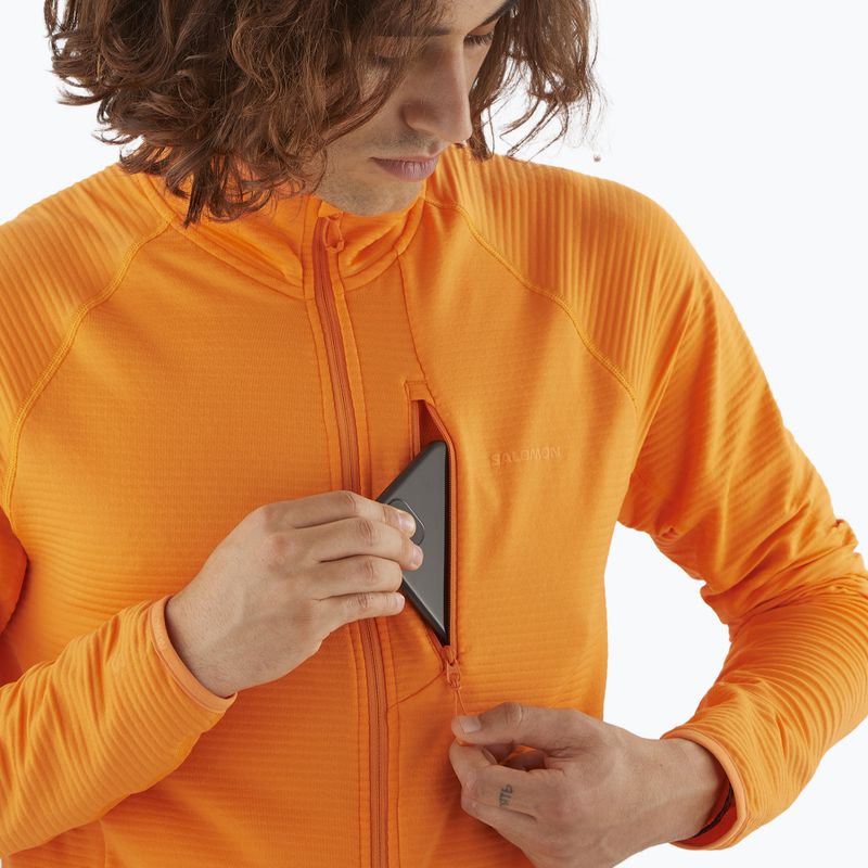 Pánská trekingová mikina Salomon Lightwarm Full Zip turmeric 4