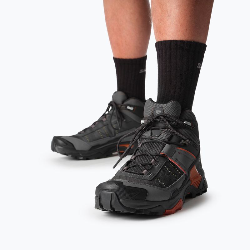 Pánské trekové boty Salomon X Ultra 5 MID GTX asphalt / castlerock / burnt okre 8