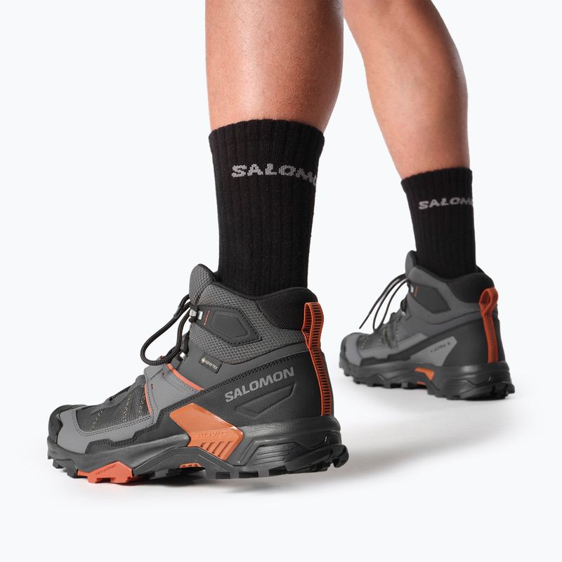 Pánské trekové boty Salomon X Ultra 5 MID GTX asphalt / castlerock / burnt okre 9