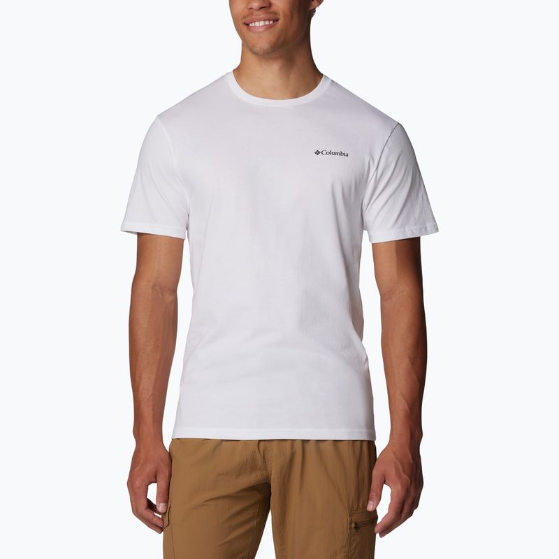 Pánské trekingové tričko Columbia North Cascades white/csc box logo
