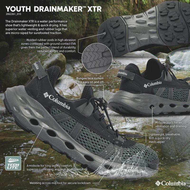 Juniorské boty Columbia Youth Drainmaker XTR black/pure silver 8
