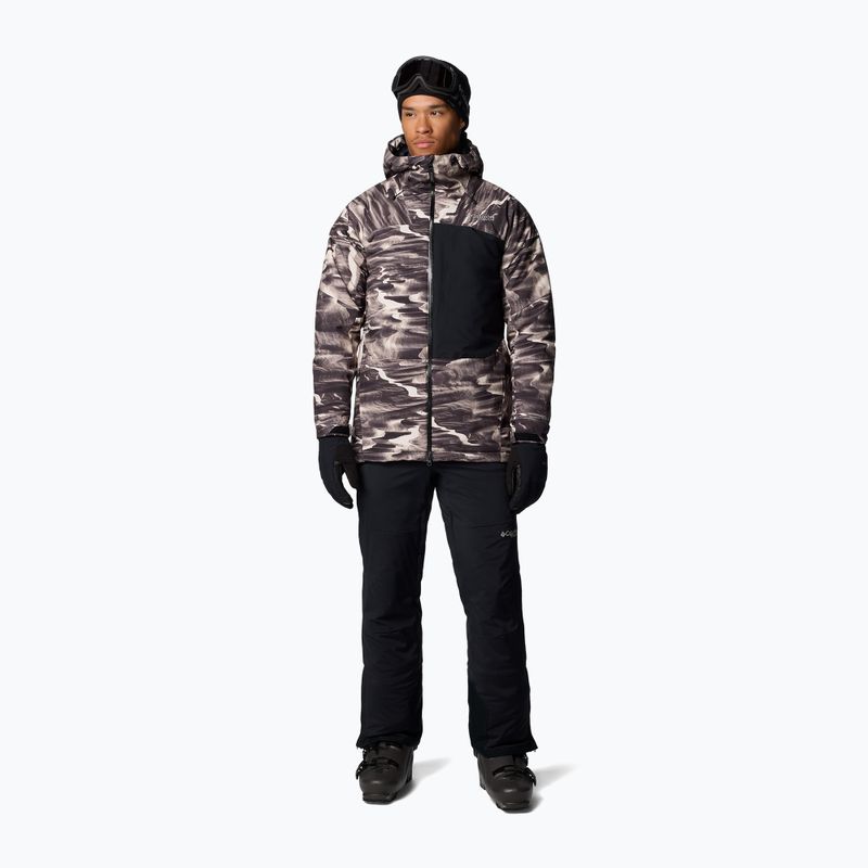 Pánská lyžařská bunda Columbia Winter District III Printed dark stone windblown print 2