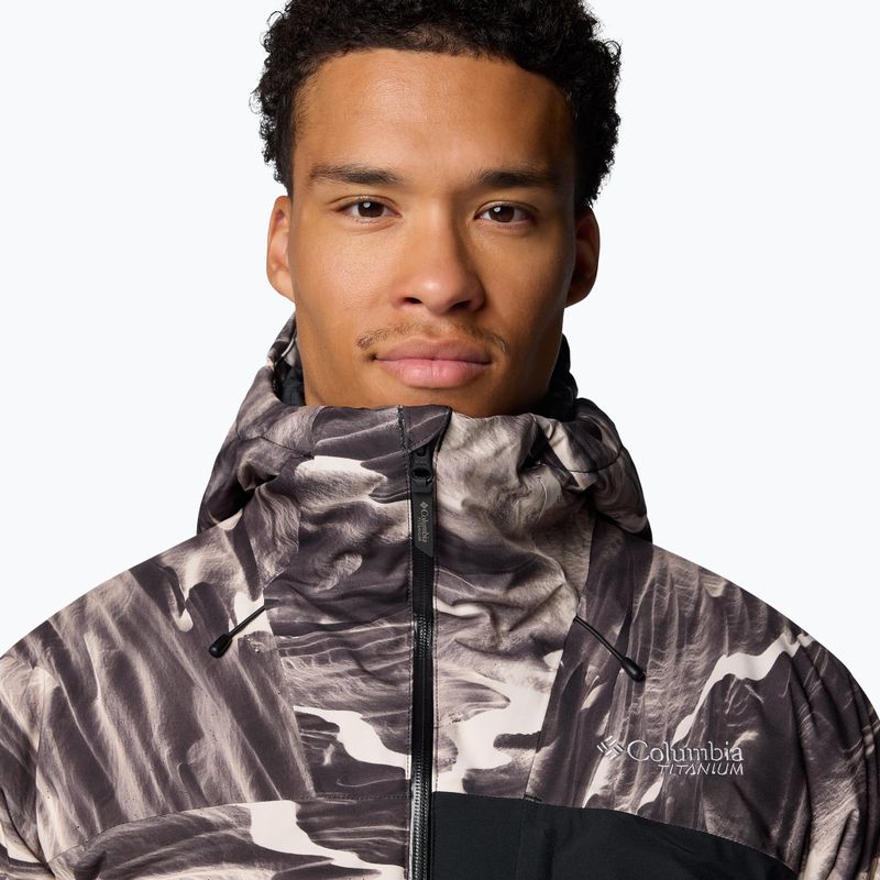 Pánská lyžařská bunda Columbia Winter District III Printed dark stone windblown print 6