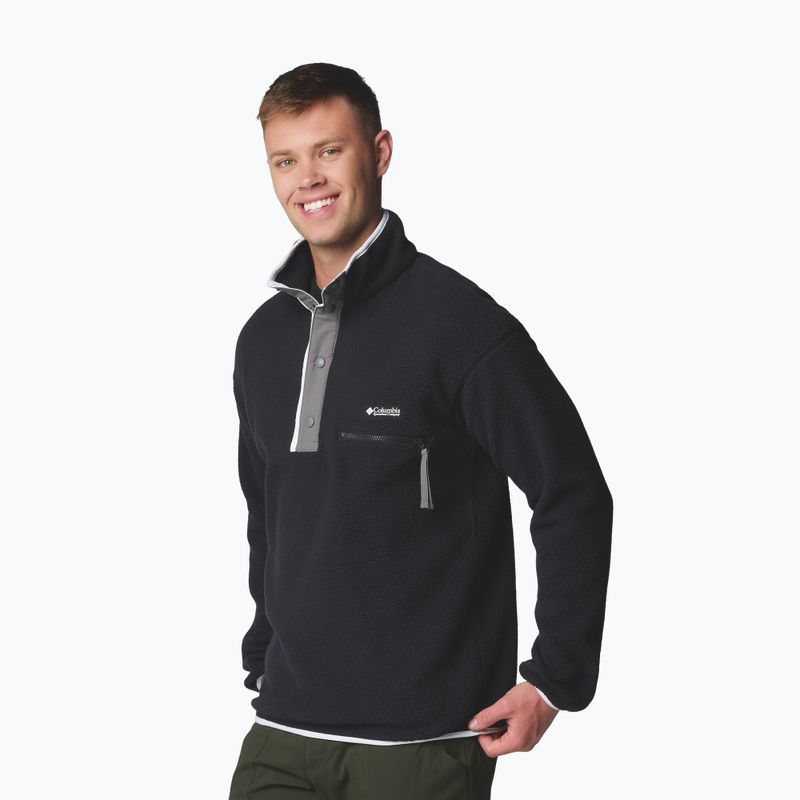 Pánská fleecová mikina Columbia Helvetia II Half Snap Fleece black 4