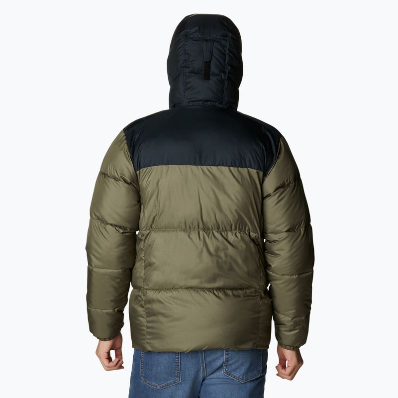 Pánská bunda Columbia Puffect II Hooded stone green/ black 2