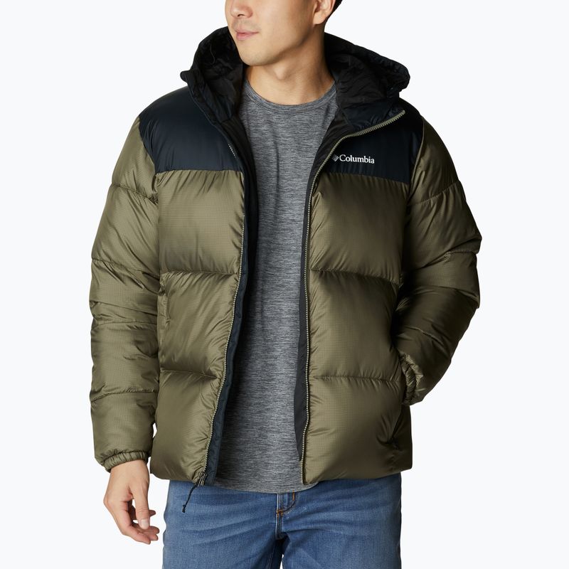 Pánská bunda Columbia Puffect II Hooded stone green/ black 4
