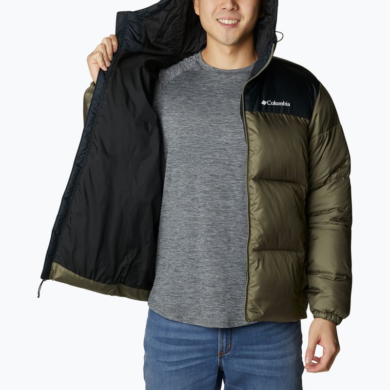 Pánská bunda Columbia Puffect II Hooded stone green/ black 5