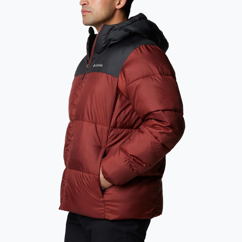 Pánská bunda Columbia Puffect II Hooded spice/ black 3