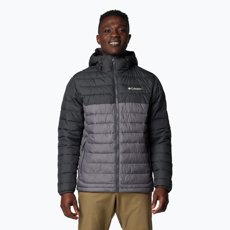 Pánská bunda Columbia Powder Lite II Hooded city grey/ shark