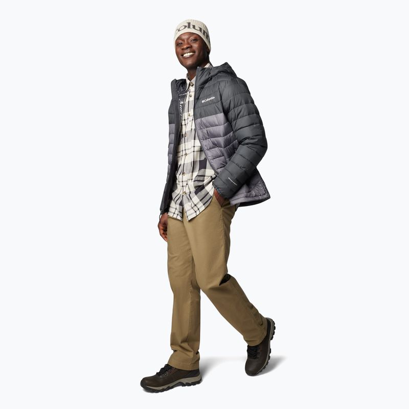 Pánská bunda Columbia Powder Lite II Hooded city grey/ shark 2