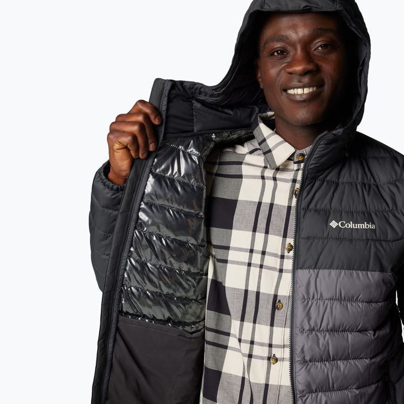 Pánská bunda Columbia Powder Lite II Hooded city grey/ shark 6