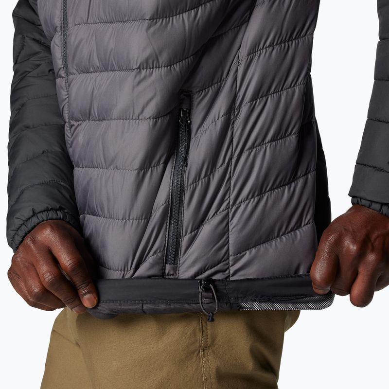 Pánská bunda Columbia Powder Lite II Hooded city grey/ shark 7