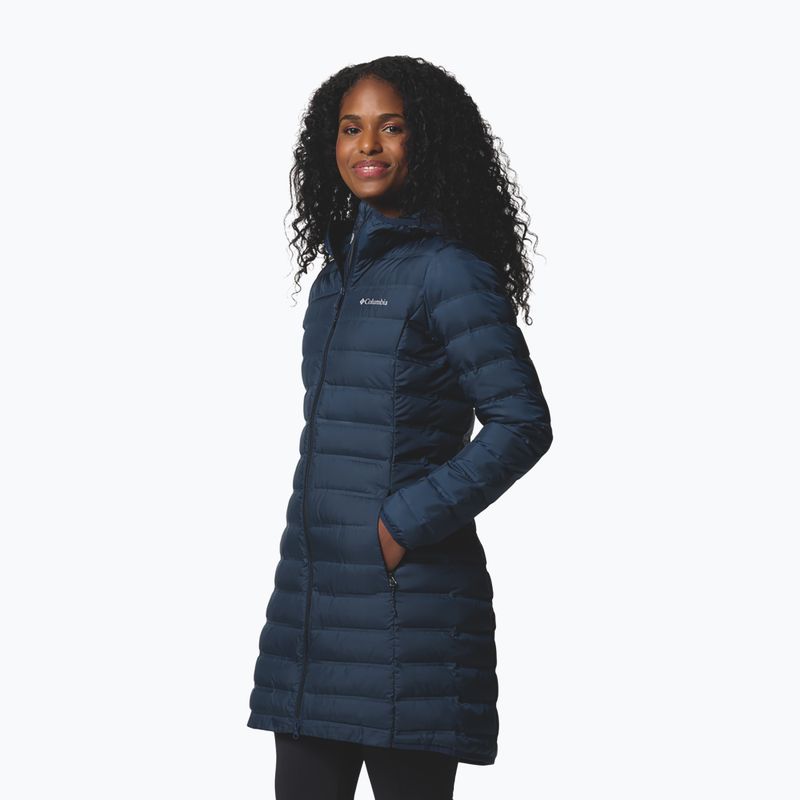 Dámský péřový kabát Columbia Lake 22 II Down Long Hooded collegiate navy 5