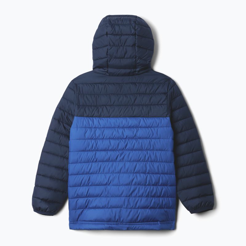 Dětská bunda Columbia Powder Lite II Hooded mountain blue/ collegiate navy 2