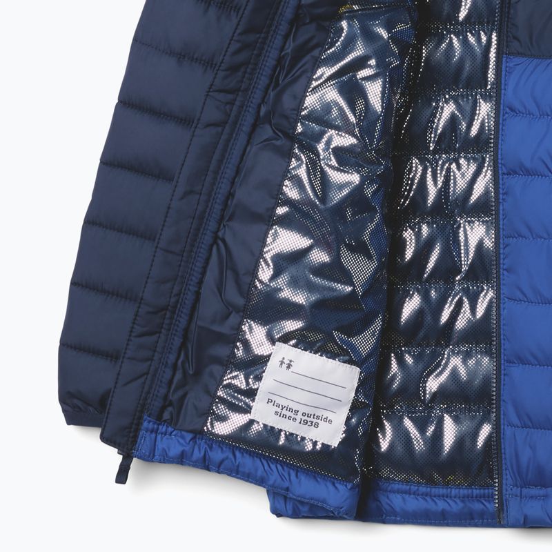 Dětská bunda Columbia Powder Lite II Hooded mountain blue/ collegiate navy 3