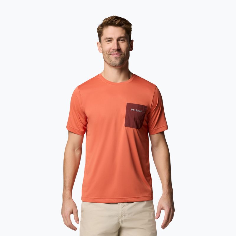 Pánské tričko Columbia Hike Pocket Crew tuscan heather