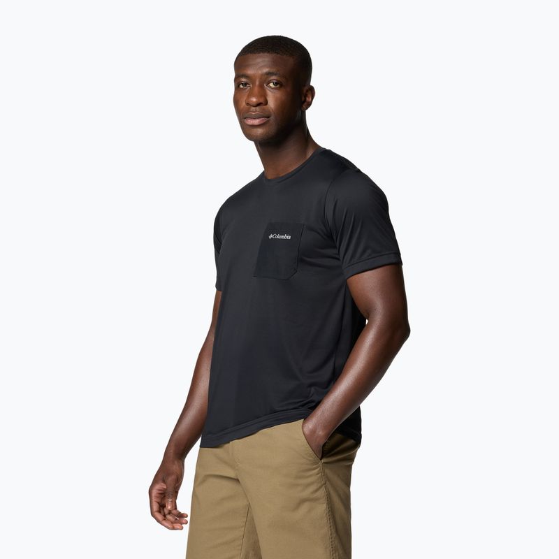 Pánské tričko Columbia Hike Pocket Crew black 3