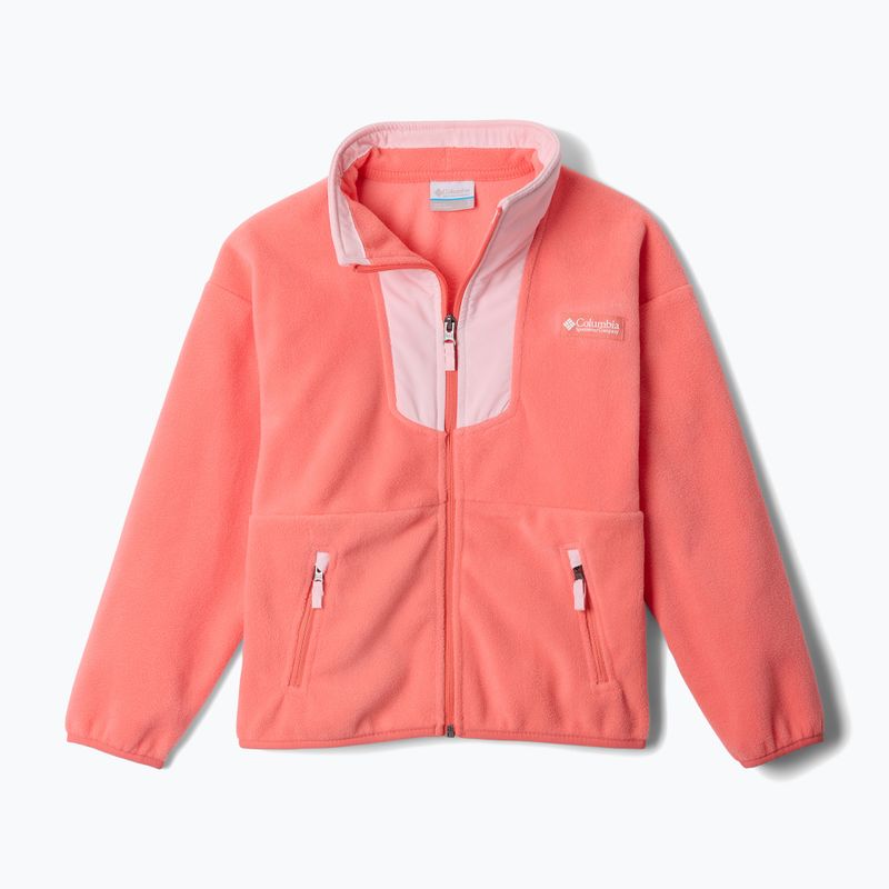 Dětská fleecová mikina Columbia Sequoia Grove Full Zip Fleece hot coral/satin pink
