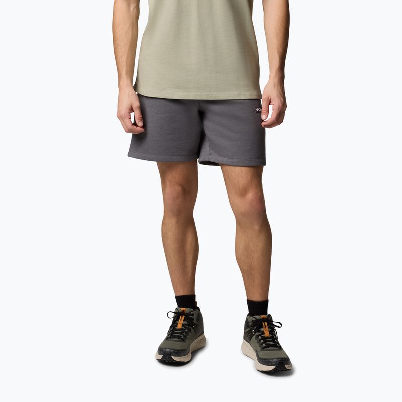 Pánské trekové šortky Columbia Meridian Creek city grey/heather