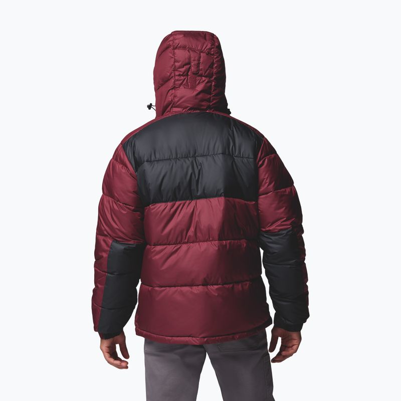 Pánská zateplená bunda Columbia Pike Lake II Hooded rich wine/black 3