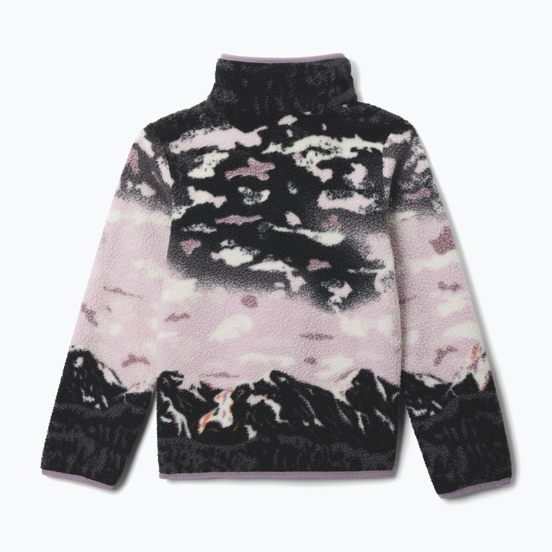 Dětská fleecová mikina Columbia Helvetia II Printed Half Snap Fleece shale purple sisters/lavender pearl 2