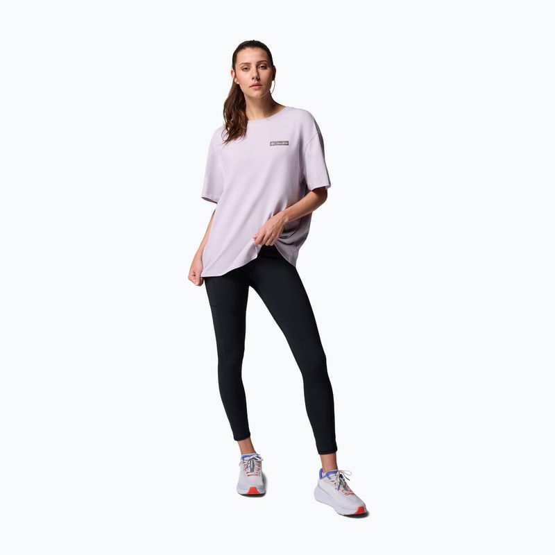 Dámské trekkingové tričko Columbia Rolling Bend Graphic Oversized Tee lavender pearl/mountainview 2